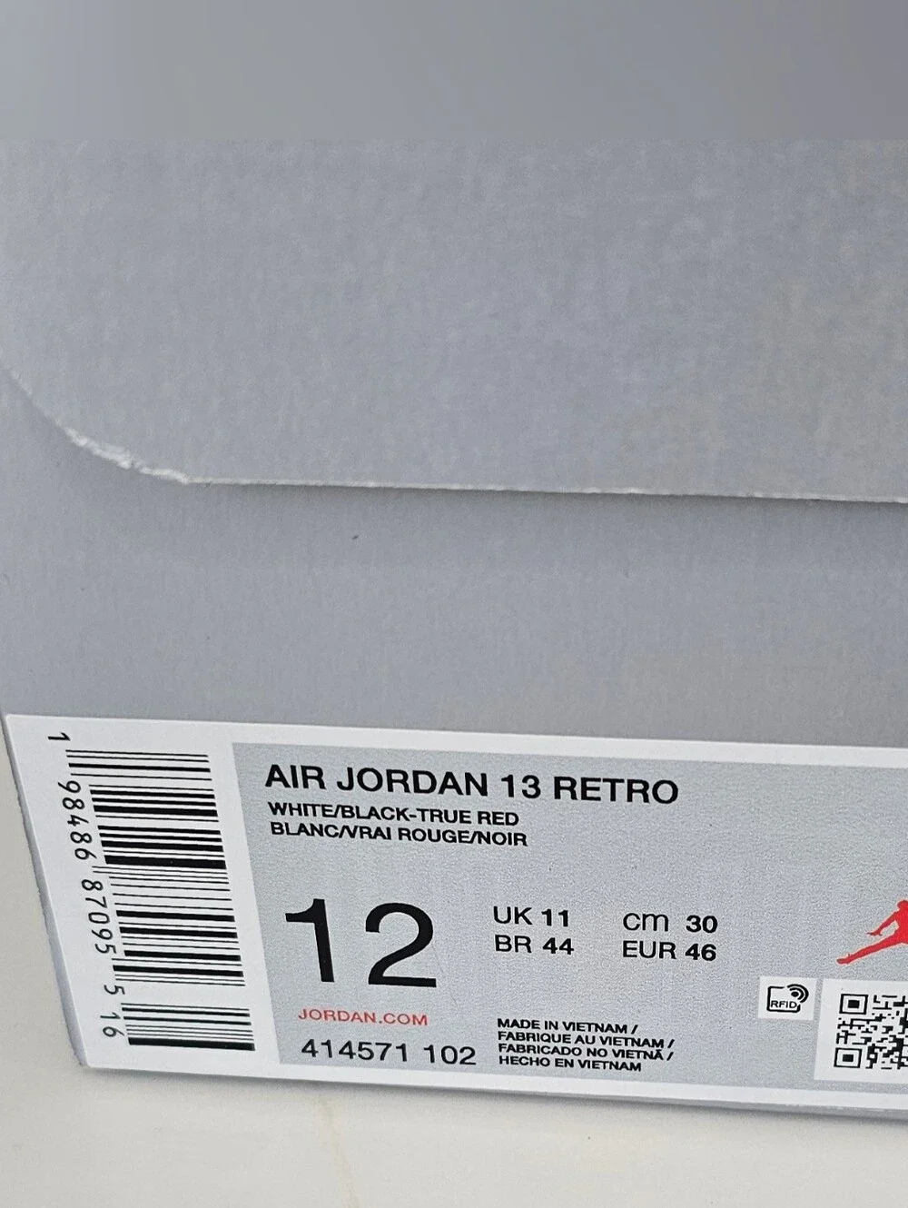 Air Jordan 13 Retro White True Red Men’s Size 12 NIB
